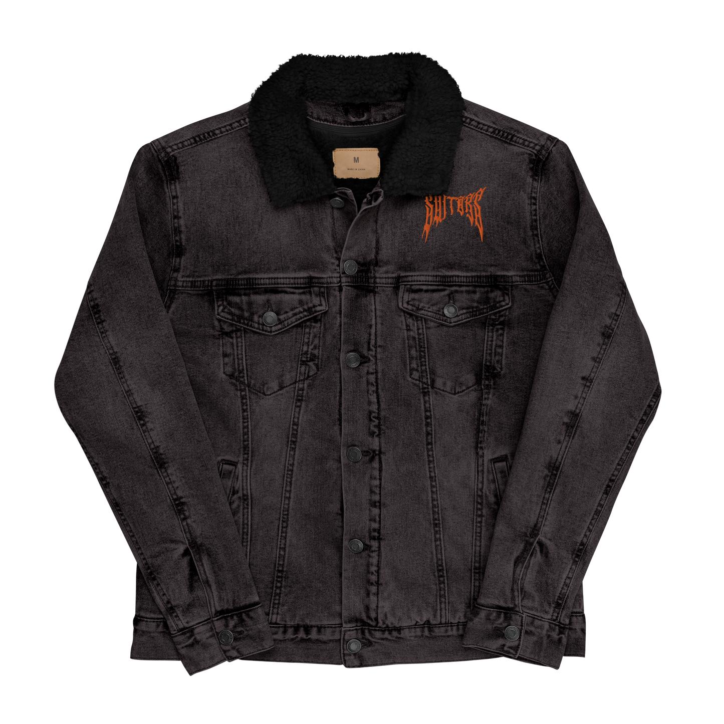 Metal Logo Denim Sherpa Jacket