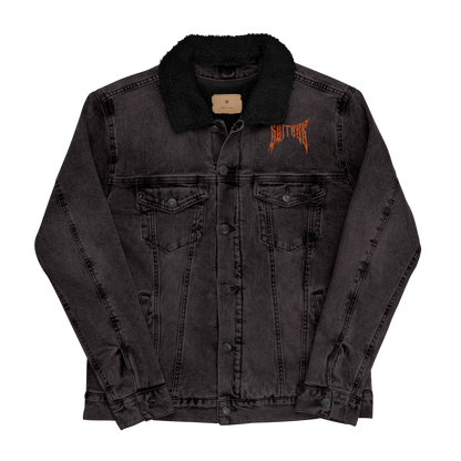 Metal Logo Denim Sherpa Jacket