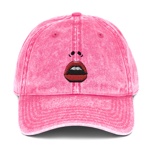RED LIPS Vintage Cotton Twill Cap