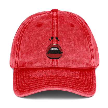 RED LIPS Vintage Cotton Twill Cap